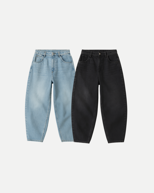 2-Pack Balloon Fit Denim
