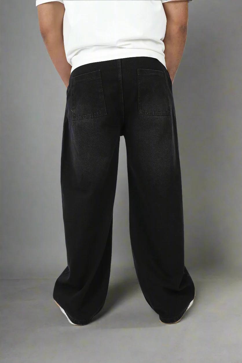 "ASH BLACK" - Balloon Fit Denim